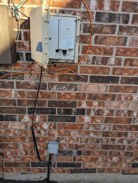 frontier telephone outdoor junction box needs to be moved|Verizon/Frontier box on outside of house : r/frontierfios .